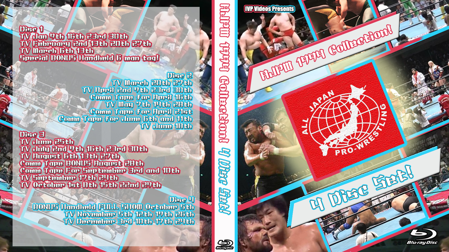 AJPW in 1994 Complete Collection (4 Disc Blu-Ray with Cover Art)